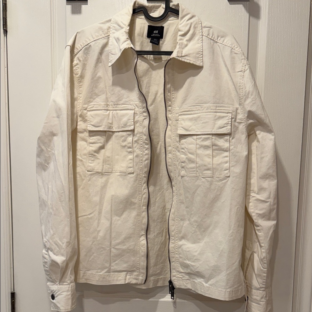 H&M Off-White Shirt Jacket